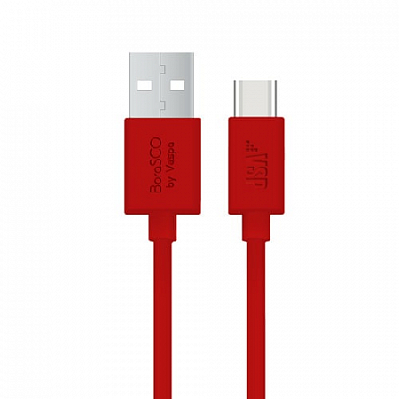 Дата-кабель USB - Type-C 1м Красный BoraSCO VSP